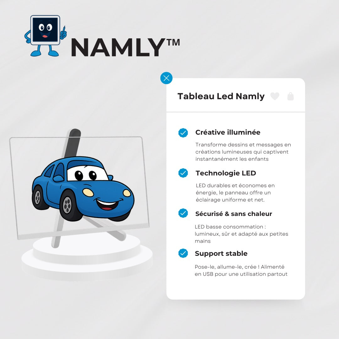 Namly™- Tableau led créatif